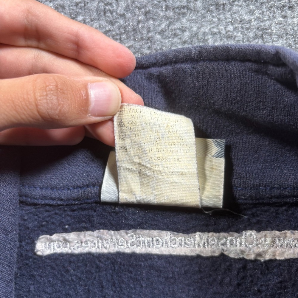 Vintage Lee Sweatshirt Mens XL Blue Chase Merchant Services 1/4 Zip Pullover - Picture 11 of 14